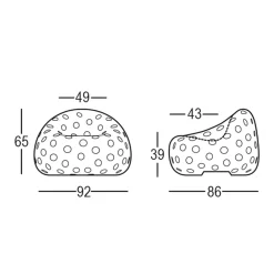 Viadurini in the Garden Lichtmöbel-LED-Leuchtsessel für den Außenbereich aus weißem Polyethylen Made in Italy - Asso