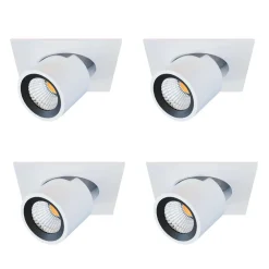 Viadurini Lighting Moderne Deckenleuchten-LED-Projektor-Deckenlampe aus weißem oder schwarzem Aluminium 4 Stück - Etruskisch