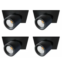 Viadurini Lighting Moderne Deckenleuchten-LED-Projektor-Deckenlampe aus weißem oder schwarzem Aluminium 4 Stück - Etruskisch