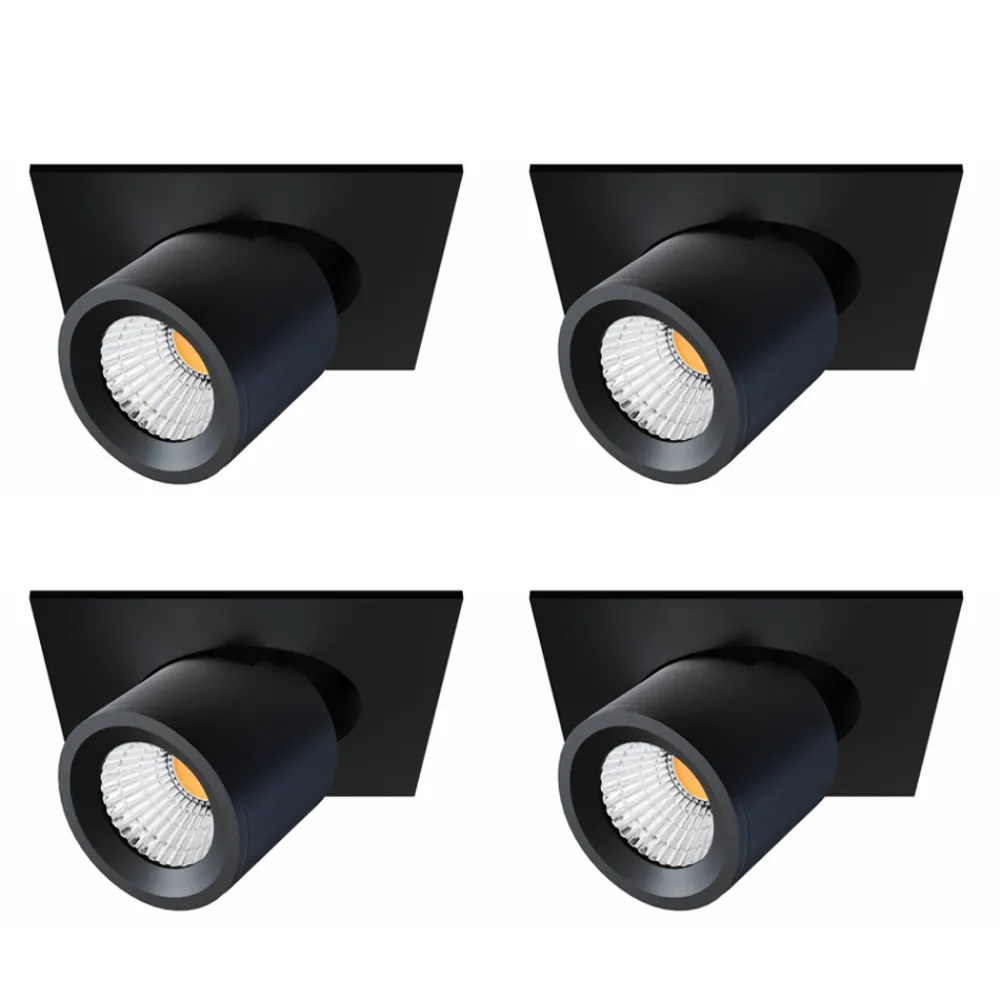 Viadurini Lighting Moderne Deckenleuchten-LED-Projektor-Deckenlampe aus weißem oder schwarzem Aluminium 4 Stück - Etruskisch