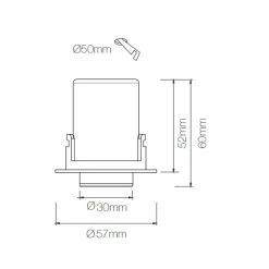 Viadurini Lighting Moderne Deckenleuchten-LED-Projektor-Deckenlampe aus weißem oder schwarzem Aluminium 4 Stück - Etruskisch