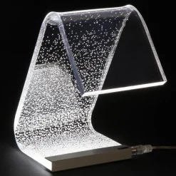 Viadurini Lighting Moderne Tischlampen-LED-Stehlampe, Acrylkristall-Laserdekoration – Possett