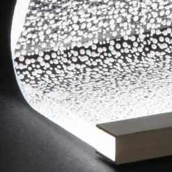 Viadurini Lighting Moderne Tischlampen-LED-Stehlampe, Acrylkristall-Laserdekoration – Possett