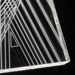 Viadurini Lighting Moderne Tischlampen-LED-Stehlampe, Acrylkristall-Laserdekoration – Possett