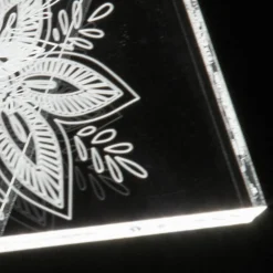 Viadurini Lighting Moderne Tischlampen-LED-Stehlampe, Acrylkristall-Laserdekoration – Possett