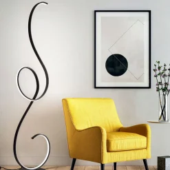 Viadurini Lighting Moderne Stehlampen-LED-Stehlampe mit Design-Klack lackierter Metallstruktur