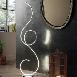 Viadurini Lighting Moderne Stehlampen-LED-Stehlampe mit Design-Klack lackierter Metallstruktur