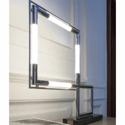 Viadurini Lighting Moderne Tischlampen-LED-Tischlampe aus Messing mit Marmorsockel Made in Italy - Quizza