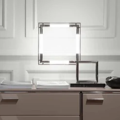 Viadurini Lighting Moderne Tischlampen-LED-Tischlampe aus Messing mit Marmorsockel Made in Italy - Quizza