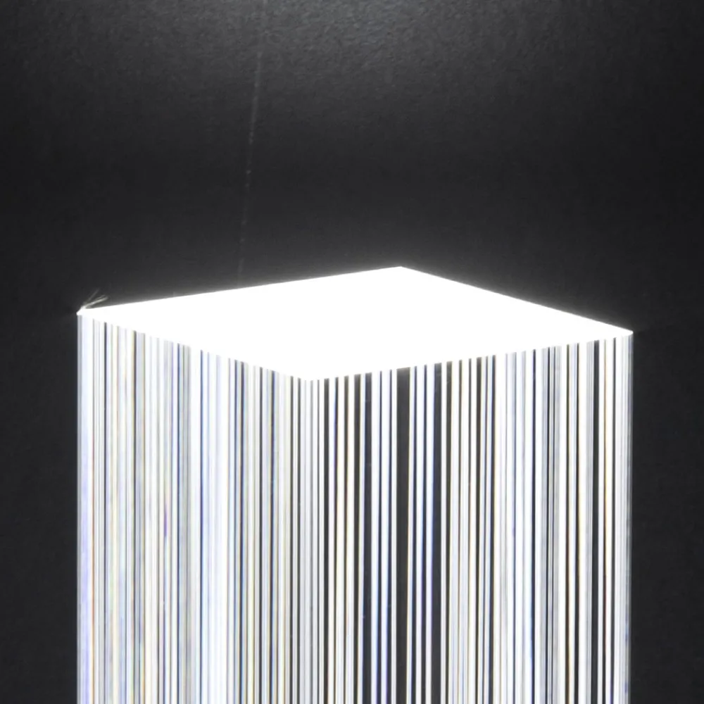 Viadurini Lighting Moderne Tischlampen-LED-Tischlampe in satiniertem Acryl-Kristall-Triptychon-Design - Crystol