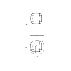 Viadurini Lighting Moderne Tischlampen-LED-Tischlampe mit Metallstruktur Made in Italy - Donatina