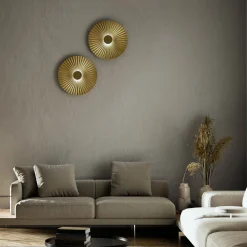 Il Fanale Design Wandleuchten-LED-Wandleuchte aus plissiertem Messing Made in Italy - Pliè von