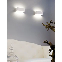 Viadurini Lighting Moderne Wandleuchten-LED-Wandleuchte für den Innenbereich in Weiß, Schwarz oder Corten-Aluminium - Renella