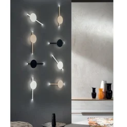 Viadurini Lighting Design Wandleuchten-LED-Wandleuchte im modernen Design aus Metall in Weiß, Schwarz oder Gold - Hand