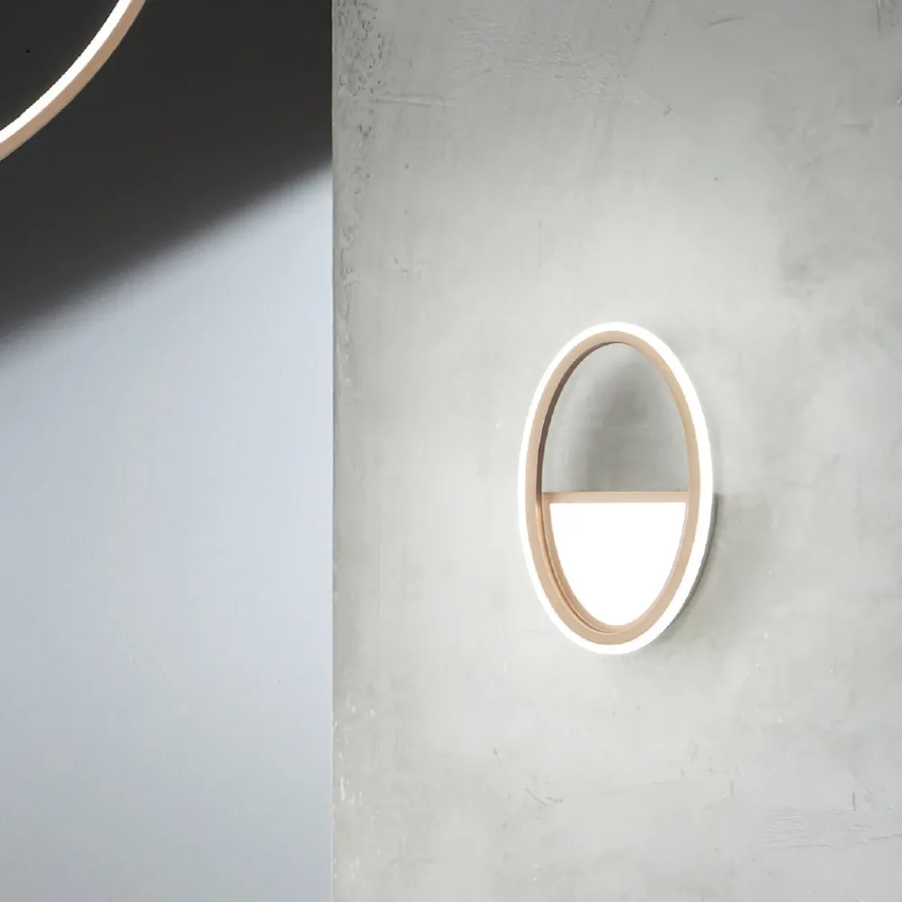 Viadurini Lighting Moderne Wandleuchten-LED-Wandleuchte mit weißer oder goldener Metallstruktur - Raissa