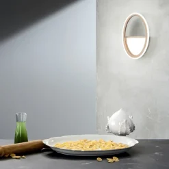 Viadurini Lighting Moderne Wandleuchten-LED-Wandleuchte mit weißer oder goldener Metallstruktur - Raissa