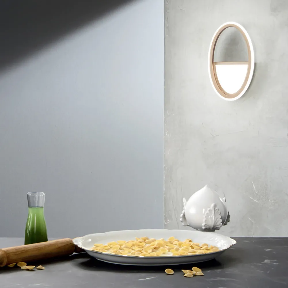 Viadurini Lighting Moderne Wandleuchten-LED-Wandleuchte mit weißer oder goldener Metallstruktur - Raissa