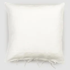 Viadurini Textile Kissenbezüge-Leichter Kissenbezug aus Kreide oder Retro-Leinen mit quadratischen Schnürsenkeln - Prisco