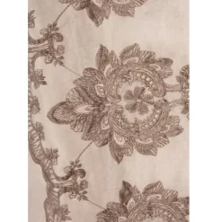 Viadurini Textile Leinenvorhänge-Leichter Leinenvorhang mit Organza und gotischer Stickerei im Luxury Center - Marinella