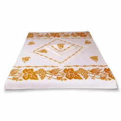 Viadurini by Marchi 1633 Tischdecken-Leinen Frühstücksservierset mit handgefertigtem Druck Unikat