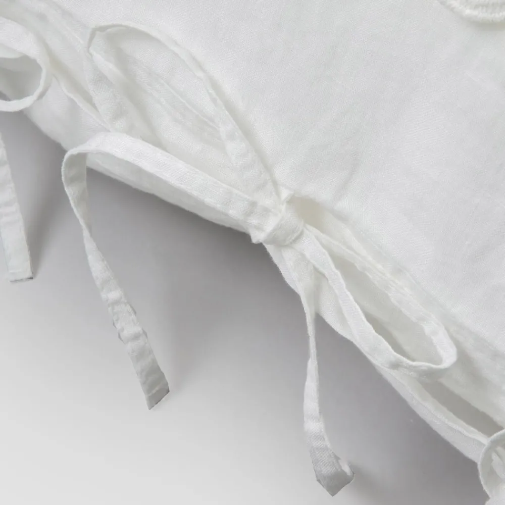 Viadurini Textile Kissenbezüge-Leinen Kissenbezug mit Armonia Spitze und Staub oder Rücken Schnürsenkel - Masone