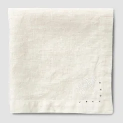 Viadurini Textile Servietten-Leinenservietten mit schwarzen oder Butterkristallen, 6 Stück italienischer Luxus - kostbar