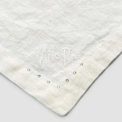 Viadurini Textile Servietten-Leinenservietten mit schwarzen oder Butterkristallen, 6 Stück italienischer Luxus - kostbar