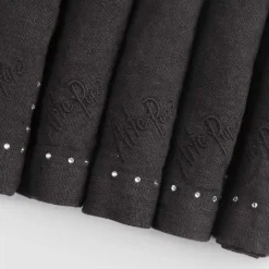 Viadurini Textile Servietten-Leinenservietten mit schwarzen oder Butterkristallen, 6 Stück italienischer Luxus - kostbar