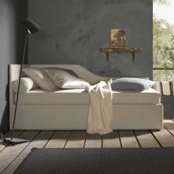 Bolzan Letti Maßgeschneiderte Möbel|Polsterbetten-Letto singolo con testiera sagomata und pannello laterale, Line8 Bolzan