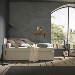 Bolzan Letti Maßgeschneiderte Möbel|Polsterbetten-Letto singolo con testiera sagomata und pannello laterale, Line8 Bolzan