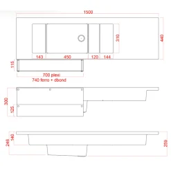 Viadurini Living Bartheke Für Zuhause-Leuchtende Bartheke mit Organizer-Zubehör und Flaschenhalter - Bericht