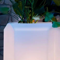 Myyour Lichtmöbel-Leuchtende Vase aus Kunststoff für Außen oder Innen, 3 Größen, 2 Stück - Gem von