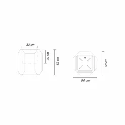 Myyour Lichtmöbel-Leuchtende Vase aus Kunststoff für Außen oder Innen, 3 Größen, 2 Stück - Gem von