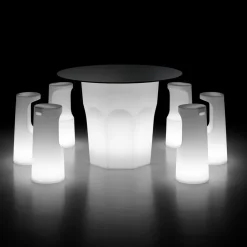 Viadurini in the Garden Lichtmöbel|Outdoor Hocker-Leuchtender Außenhocker aus Polyethylen mit LED-Licht Made in Italy - Forlina