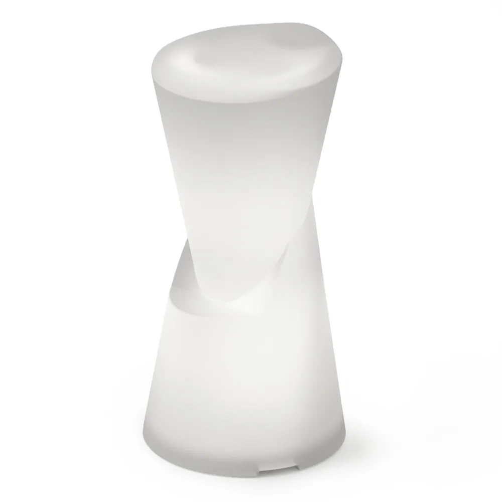 Viadurini in the Garden Lichtmöbel-Leuchtender Außenhocker aus weißem Polyethylen Made in Italy - Strawberry