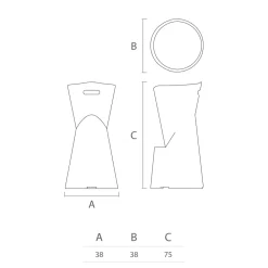 Viadurini in the Garden Lichtmöbel-Leuchtender Außenhocker aus weißem Polyethylen Made in Italy - Strawberry