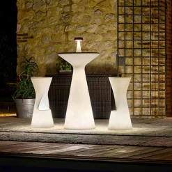 Viadurini in the Garden Lichtmöbel-Leuchtender Außenhocker aus Polyethylen mit LED Made in Italy - Desmond
