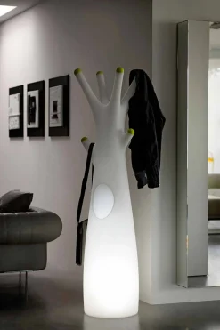 Viadurini Living Garderobenständer-Leuchtender Kleiderständer aus Polyethylen mit LED-Licht Made in Italy - Oldia