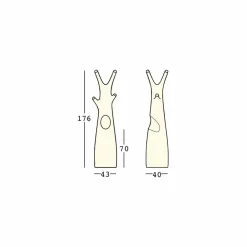 Viadurini Living Garderobenständer-Leuchtender Kleiderständer aus Polyethylen mit LED-Licht Made in Italy - Oldia