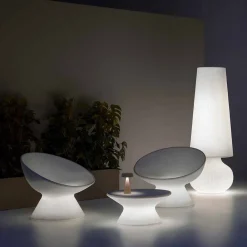 Viadurini in the Garden Lichtmöbel-Leuchtender Outdoor-Sessel aus Polyethylen mit LED-Licht Made in Italy - Desmond