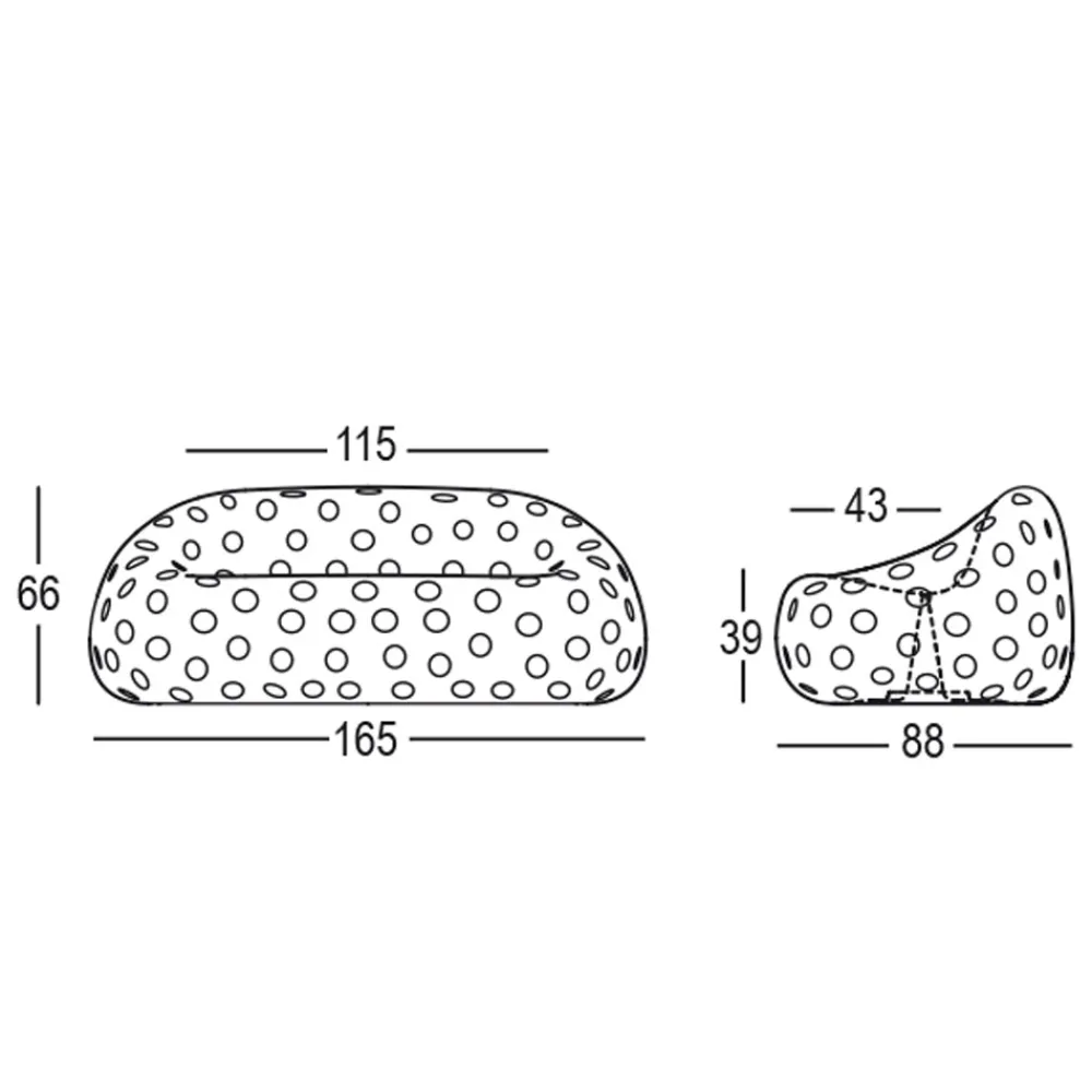 Viadurini in the Garden Lichtmöbel-Leuchtendes Outdoor-Sofa aus Polyethylen mit LED Made in Italy - Asso
