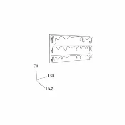 Mabele Moderne Design Bücherregale-Library Motiv Kolata 130x70 (3 Böden)
