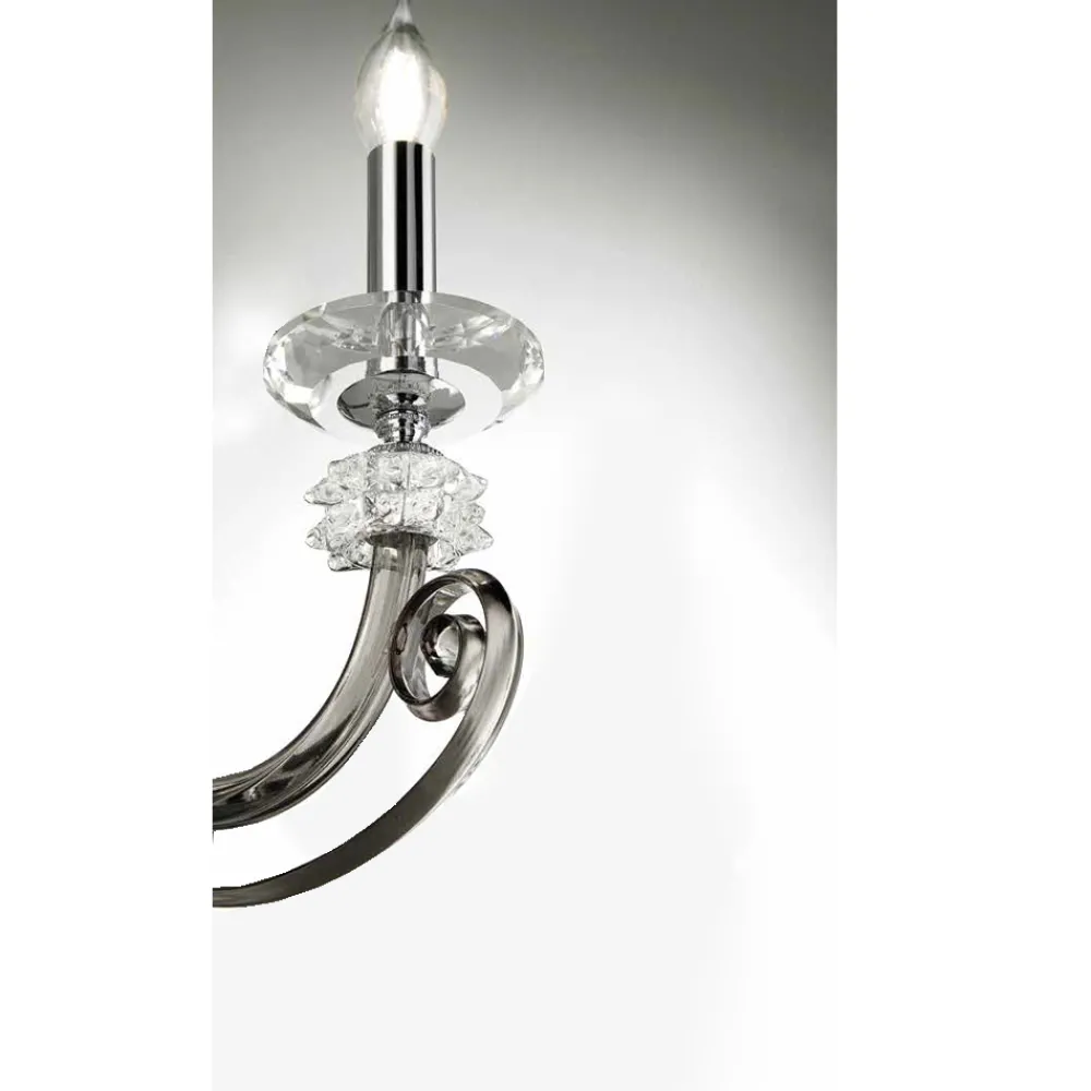 Viadurini Lighting Klassische Wandleuchten-3-Licht-Wandleuchte aus mundgeblasenem Glas und klassischem Luxus-optischem Kristall - Cassea