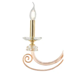 Viadurini Lighting Klassische Wandleuchten-3-Licht-Wandleuchte aus mundgeblasenem Glas und klassischem Luxus-optischem Kristall - Cassea