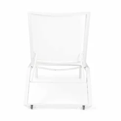 Viadurini in the Garden Sonnenliegen-Liegende Chaiselongue im Freien mit Rädern, Aluminium und Textilien - Juwel