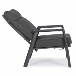 Viadurini in the Garden Metallsessel-Liegender Outdoor-Sessel aus Stoff und Aluminium, 2 Stück - Nathy