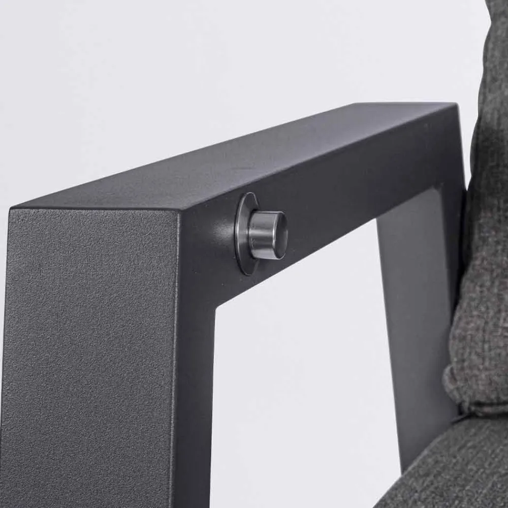 Viadurini in the Garden Metallsessel-Liegender Outdoor-Sessel aus Stoff und Aluminium, 2 Stück - Nathy