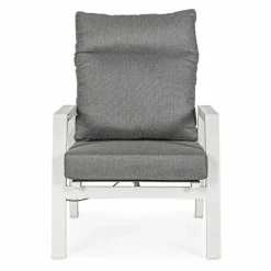 Viadurini in the Garden Metallsessel-Liegender Outdoor-Sessel aus Stoff und Aluminium, 2 Stück - Nathy