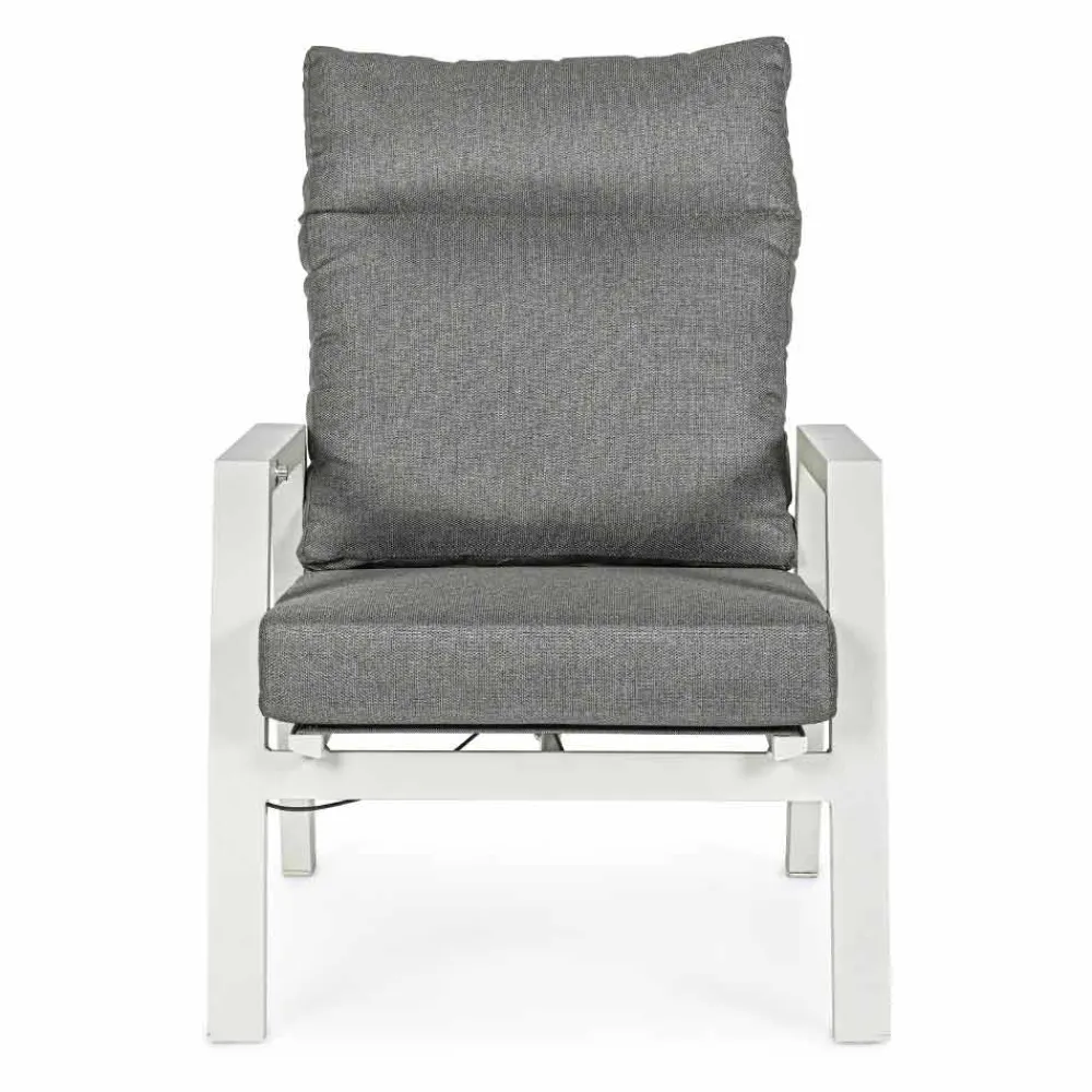 Viadurini in the Garden Metallsessel-Liegender Outdoor-Sessel aus Stoff und Aluminium, 2 Stück - Nathy