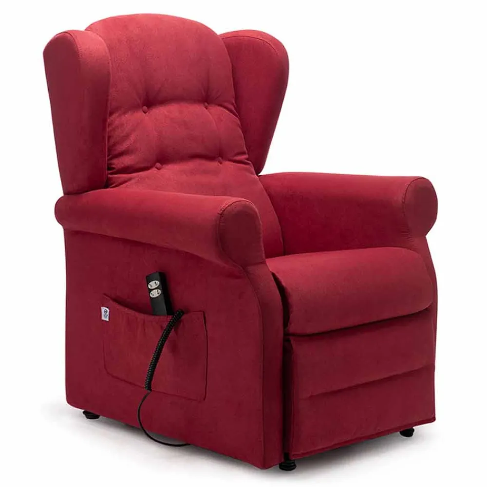Viadurini Living Aufstehsessel Und Massagesessel-Lift Relax Armchair mit 2 Motoren Lift Relax Räder, Made in Italy - Marlene